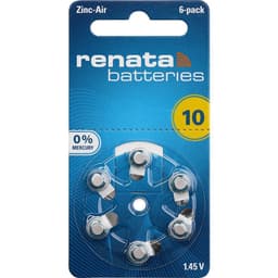 Renata Hearing Aid PR70 Knappcell ZA 10 Zink-luft 105