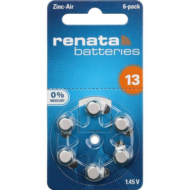 Renata Hearing Aid PR48 Knappcell ZA 13 Zink-luft 305