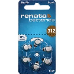 ZA 312 Knapcellebatteri Zink-luft 1.4 V 165 mAh Renata