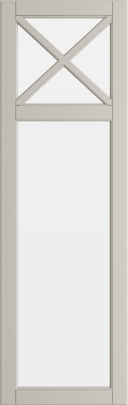 Fasett Mansion Grey vitrinlucka helglas till köket 40x125