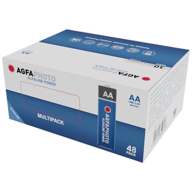 Batteri AA (R6) Alkaliskt AgfaPhoto Power LR6 1.5 V 48 - Elgiganten