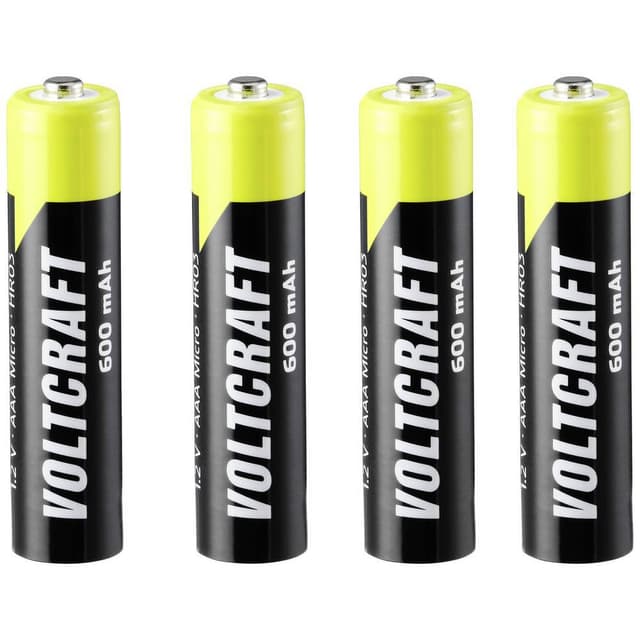 Genopladeligt AAA-batteri NiMH 4 stk 600 mAh
