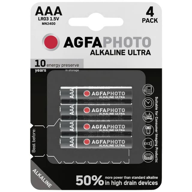 AgfaPhoto 110-821856 AAA-batteri 4 stk