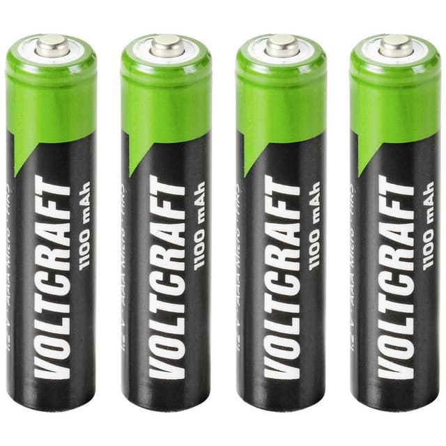 Genopladeligt AAA-batteri NiMH 4 stk 1100 mAh