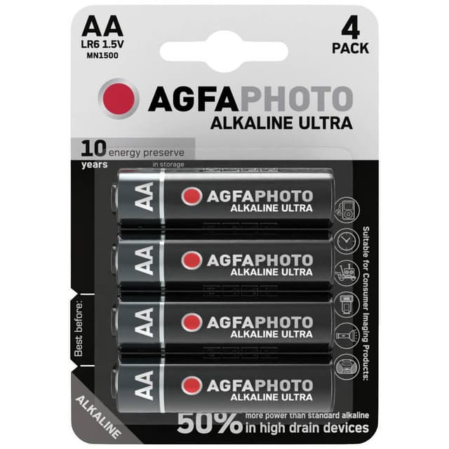 Batteri AA (R6) Alkaliskt AgfaPhoto Ultra LR6 1.5 V 4