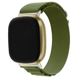 Klokkebånd flettet nylon Grønn Fitbit Versa 1/2