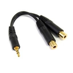 StarTech.com MUY1MFF, 3.5mm, Hankjønn, 2 x 3.5mm, Hunkjønn, 0,15 m, Sort