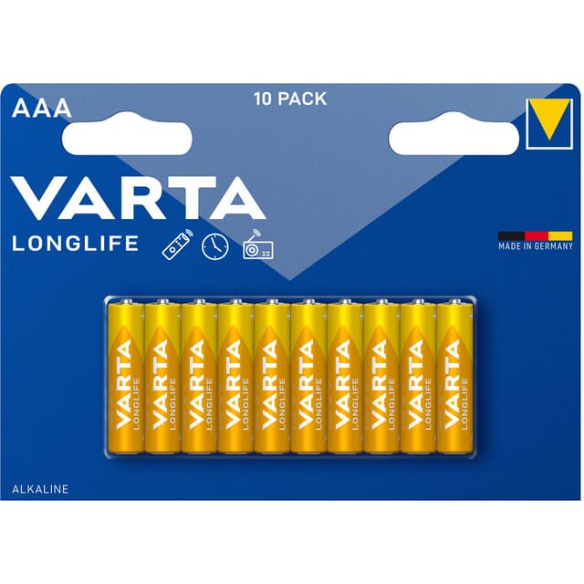Varta Longlife AAA / LR03 Batteri 10-pack