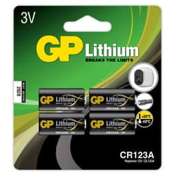 CR123A Lithium-batteri 4-pak