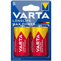 Varta Longlife Max Power D / LR20 Batteri 2-pack