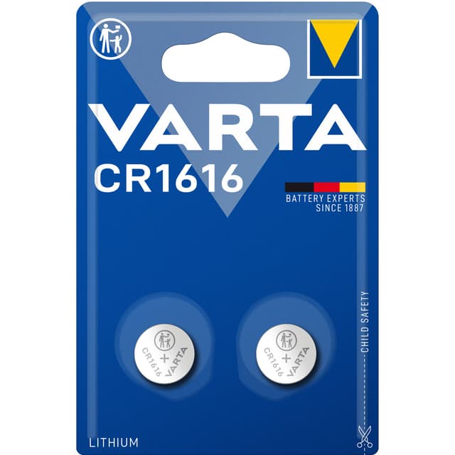Varta CR1616 3V litiumknappcellebatteri 2-pakning