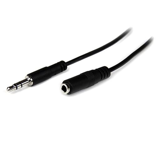 StarTech.com 1m 3.5mm, 3,5mm, Hankoppling, 3,5mm, Honkoppling, 1 m, Svart