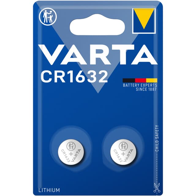Varta CR1632 3V litiumknappcellebatteri 2-pak