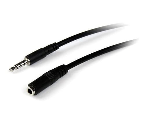 StarTech.com 1m 3.5mm/3.5mm, 3.5mm, Hanstik, 3.5mm, Hunstik, 1 m, Sort