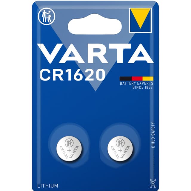 Varta CR1620 3V litiumknappcellebatteri 2-pakning
