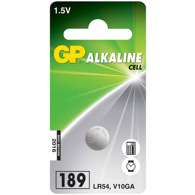 LR54 1,5V alkalisk 1-pakning