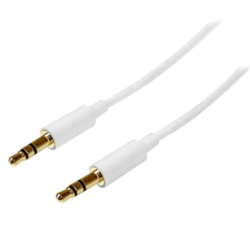 StarTech.com MU1MMMSWH, 3.5mm, Hanstik, 3.5mm, Hanstik, 1 m, Hvid