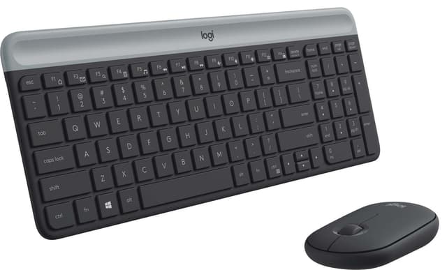 Logitech MK470 Slim Combo mus och tangentbord (grafit)