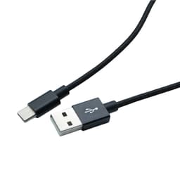 Nylon USB Type C -kaapeli Pikalataus Musta 3m