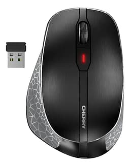 CHERRY MW 8 ergonomisk mus, genopladeligt batteri, BT + RF-forbindelse