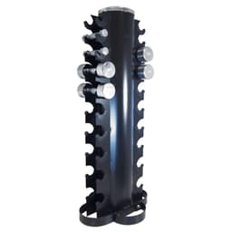 FitNord Chromed Dumbbell Set 1-10 kg + Rack, Paket Hantlar - Gummi/krom