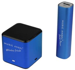 Music Angel Bärbar högtalare + Powerbank (blå)
