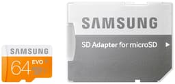 Samsung Micro SDXC EVO 64 GB minnekort + adapter