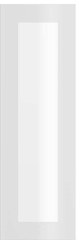 Epoq Gloss White vitrinedør med klart glass til kjøkken 30x92