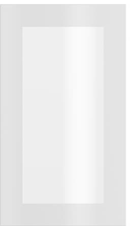 Epoq Gloss White vitrinedør med klart glass til kjøkken 40x70