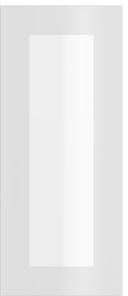 Epoq Gloss White vitrinedør med klart glass til kjøkken 30x70