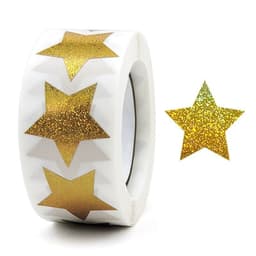 Glitter Star Stickers New Year Christmas 500-deler Gull