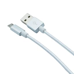 Nylon Micro USB -kaapeli Pikalataus Hopea 1 m