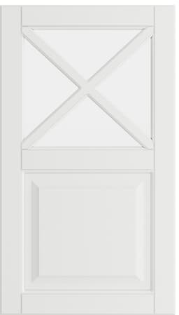 Epoq Heritage Mansion vitrinelåge, halvglas 40x70 til køkken (Classic White)
