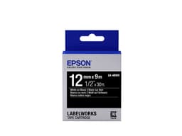 Epson Label Cartridge Vivid - LK-4BWV Vivid White/Black 12/9, Hvitt på svart, 1