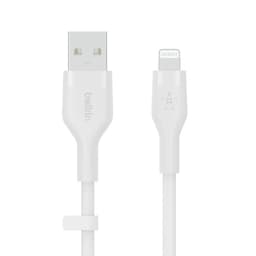 Belkin Cbl Scicone USB-A LTG 2M blc, 2 m, USB A, USB C/Lightning, Vit
