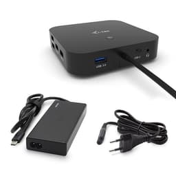 i-tec C31DUALDPDOCKPD65W, Langallinen, USB 3.2 Gen 1 (3.1 Gen 1) Type-C, 65 W, 3
