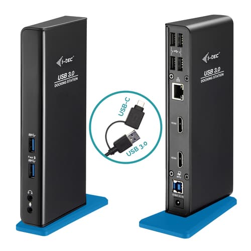 i-tec U3DUALHDMIDOCK, Kabel, USB 3.2 Gen 1 (3.1 Gen 1) Type-A, 3,5 mm,