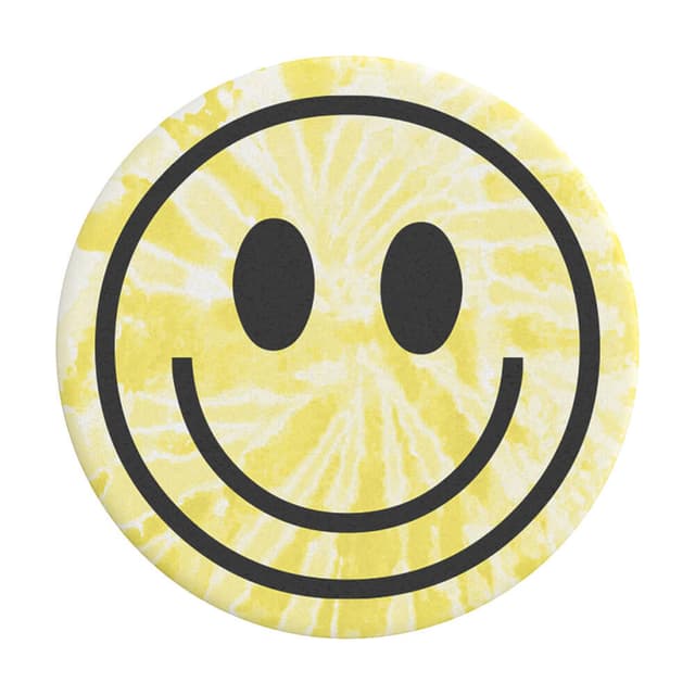 POPSOCKETS Tie Dye Smiley Avtagbart Grip med Ställfunktion