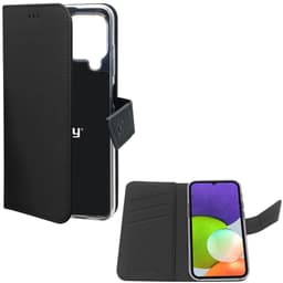 Celly Wallet Case Galaxy A22 4G Svart