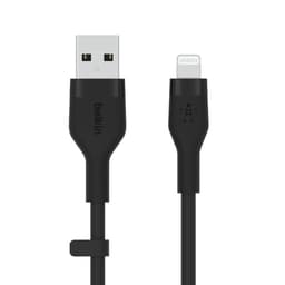 Belkin Cbl Silicqe USB-A LTG 2M noir, 2 m, USB A, USB C/Lightning, Svart