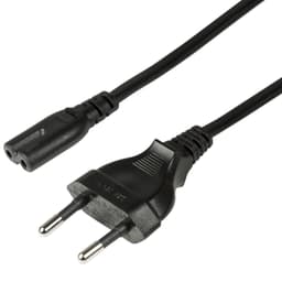 Enhetskabel Euro - C7 Svart 3m
