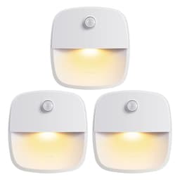 LED bevegelsessensor nattlys 3-pak Varm hvit
