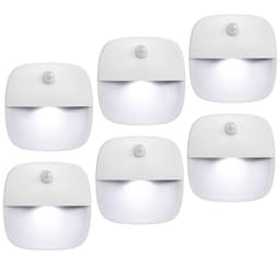LED bevegelsessensor nattlys 6-pak Hvit