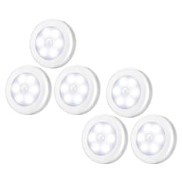 LED Bevegelsessensor Nattlys 6000K 6-Pak Hvit