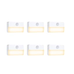 LED bevegelsessensor nattlys 6-pak Varm hvit