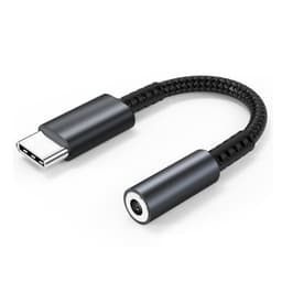 USB C till 3,5 mm adapter för hörlursuttag Svart 13.5 cm