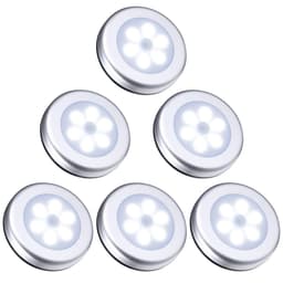 LED-liiketunnistin yövalo 6000K 6 kpl Valkoinen