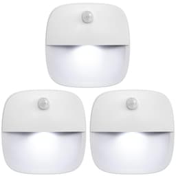 LED bevegelsessensor nattlys 3-pak Hvit