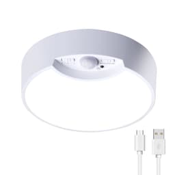 LED bevegelsessensor nattlys USB oppladbart Hvit