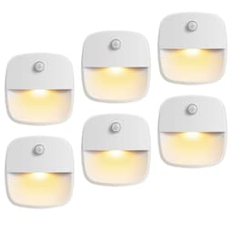LED bevegelsessensor nattlys 6-pak Varm hvit